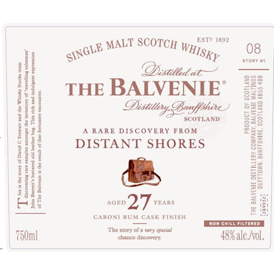 The Balvenie A Rare Discovery From Distant Shores 27 Year Old