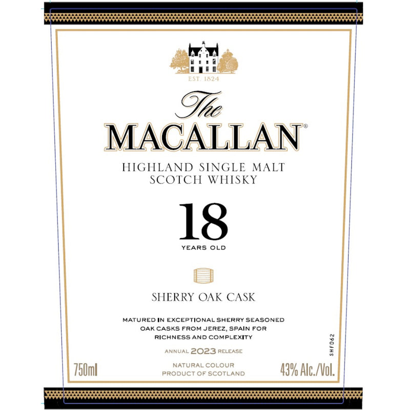 The Macallan 18 Year Old Sherry Oak 2023 Release