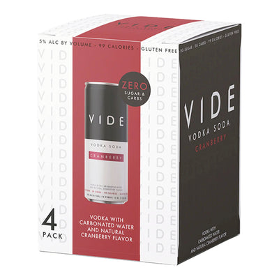 VIDE Cranberry Vodka Soda 4PK