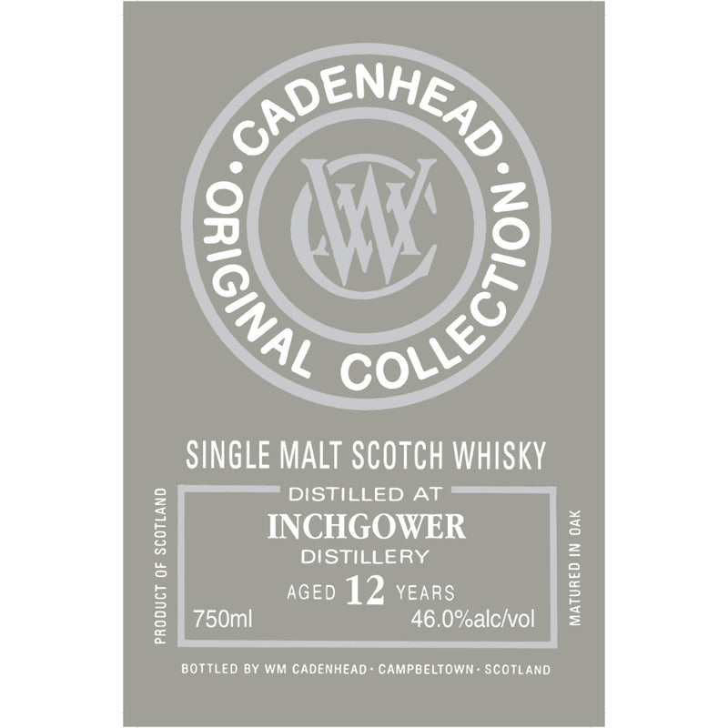 WM Cadenhead Original Collection 12 Year Old Inchgower Distillery