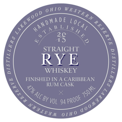 Western Reserve Caribbean Rum Cask Finished Straight Rye