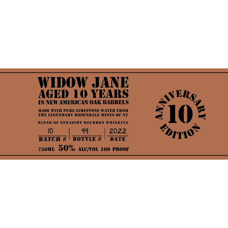 Widow Jane 10 Year Old Anniversary Edition Bourbon