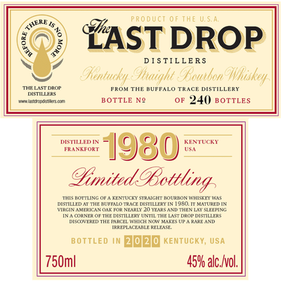 The Last Drop Distillers Buffalo Trace 1980